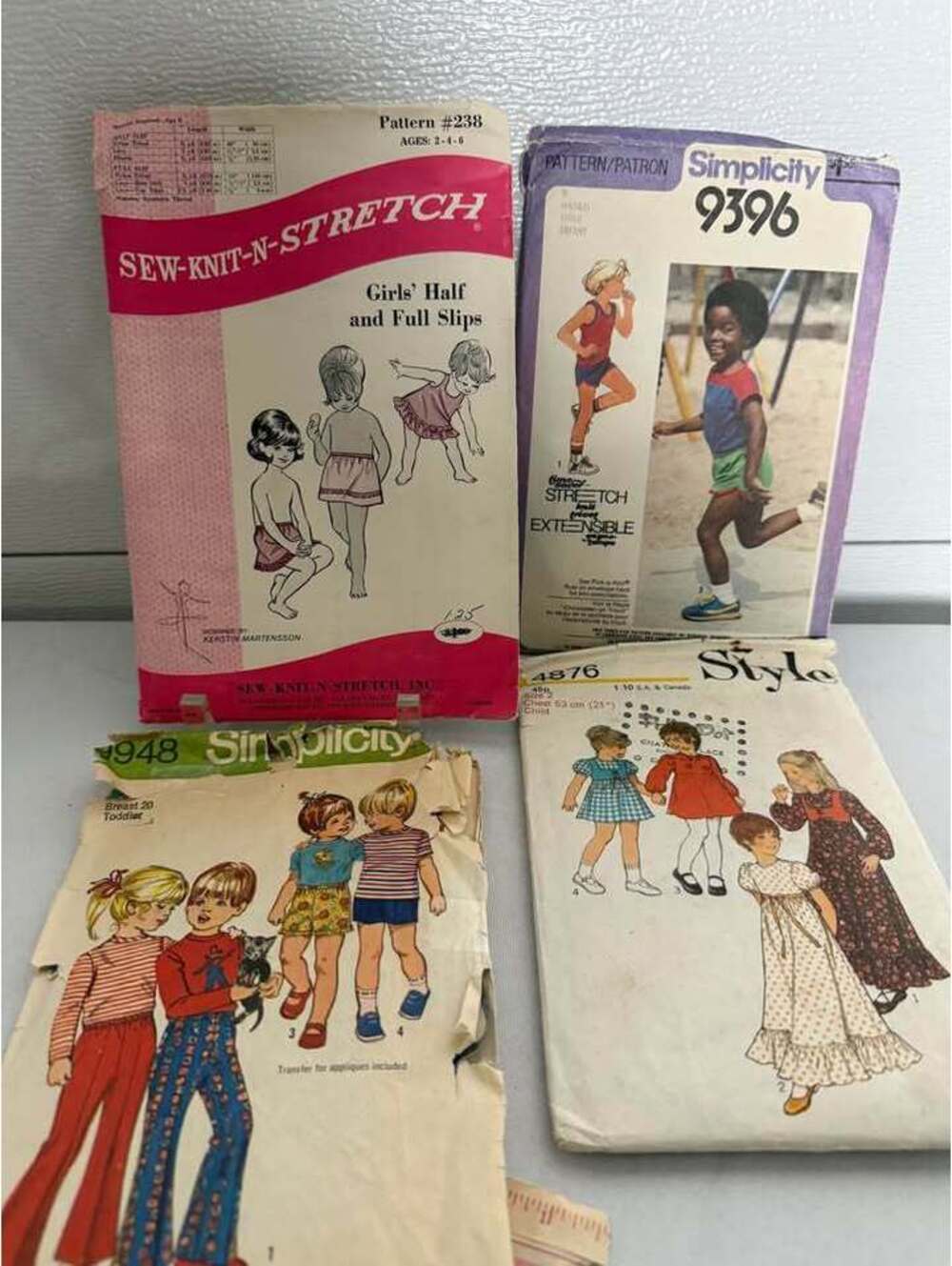 Vintage kids Sewing Patterns lot of 4